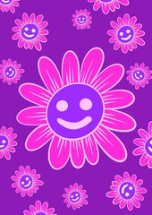 Cute greeting card birthday illustration