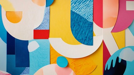 Abstract Colorful Paper Composition - Modern Art Background