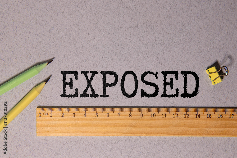 Poster expose word made with building blocks