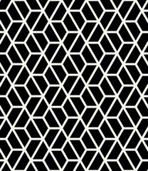 Vector seamless pattern. Modern stylish texture. Repeating geometric tiles with linear hexagonal grid. Thin monochrome trellis. Trendy graphic design. Can be used as swatch for illustrator.