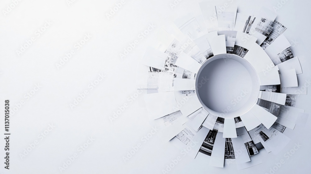 Poster abstract circular design with graphic elements