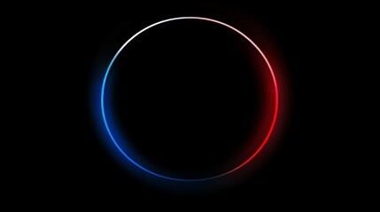 Neon Oval Frame on Black Background - Abstract Design Element