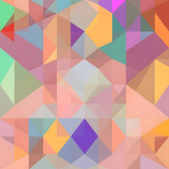 Obraz premium Colorful Geometric Polygonal Pattern with Abstract Design and Seamless Mosaic Texture