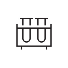 lab tube icon editable outline stroke vector eps