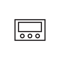 microwave oven icon outline stroke editable eps