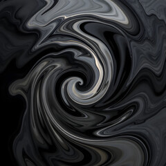 Swirling Chocolate and Cream Design with Smooth Liquid Flow