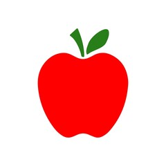 Apple clip art design on plain white transparent isolated background for card, shirt, hoodie, sweatshirt, apparel, card, tag, mug, icon, poster or badge