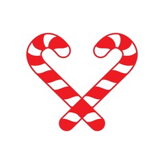 Candy Cane christmas clip art design on plain white transparent isolated background for card, shirt, hoodie, sweatshirt, apparel, card, tag, mug, icon, poster or badge