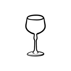 Wine clip art design on plain white transparent isolated background for card, shirt, hoodie, sweatshirt, apparel, tag, mug, icon, poster or badge