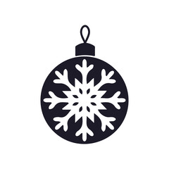 Christmas ornament clip art design on plain white transparent isolated background for card, shirt, hoodie, sweatshirt, apparel, card, tag, mug, icon, poster or badge