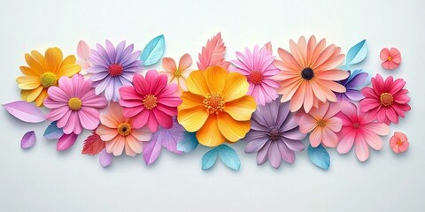 flowers banner mockup may colorful watercolor mother