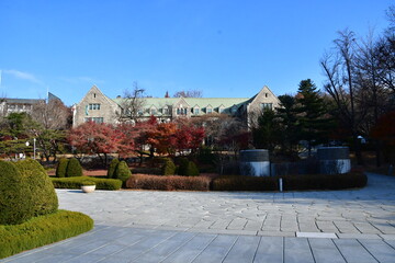 Obraz premium 학교 뜰 풍경