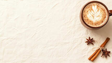 Mock-up showcasing a blank sheet and a coffee cup, versatile for menu templates, cafe branding, or digital marketing visuals