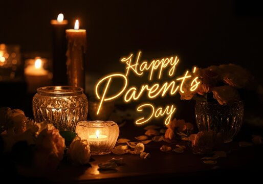 Fototapeta Greeting cards, posters and text inscriptions for Happy Parents' Day
