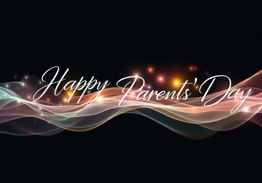 Fototapeta Greeting cards, posters and text inscriptions for Happy Parents' Day