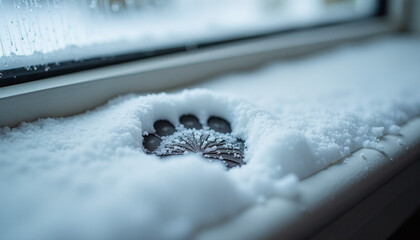 Winter's Embrace on the Windowsill