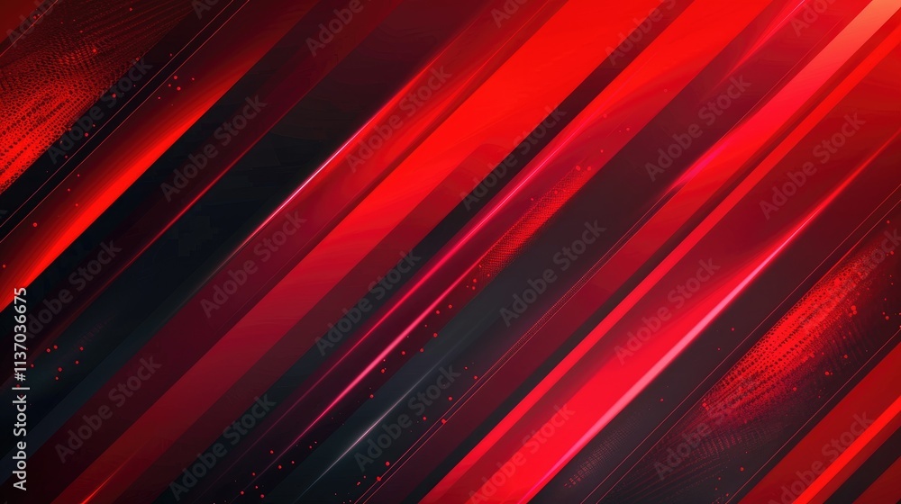 Poster abstract red and black diagonal lines create a dynamic, modern graphic design.