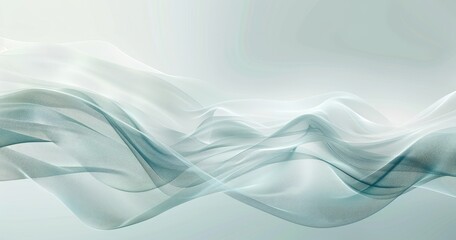 Obraz premium Abstract flowing waves in soft colors create a tranquil and serene atmosphere.