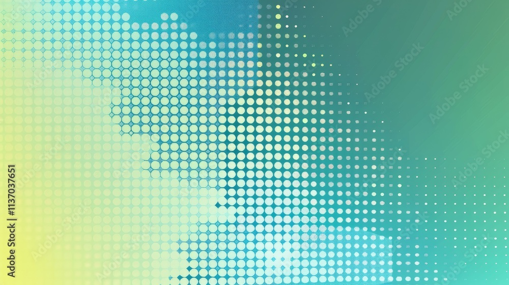 Aufkleber a gradient background with dotted patterns in blue and yellow hues.