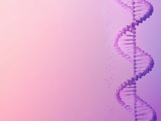 Abstract DNA Spin Microscopic View of Human Genome Structure on Light Background