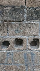 Background, Textured Concrete Brick Wall with Hollow Blocks
