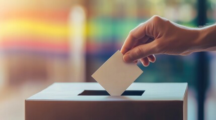 Stimmabgabe bei einer Wahl