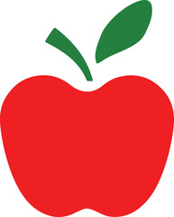 Apple clip art design on plain white transparent isolated background for card, shirt, hoodie, sweatshirt, apparel, card, tag, mug, icon, poster or badge