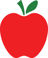 Apple clip art design on plain white transparent isolated background for card, shirt, hoodie, sweatshirt, apparel, card, tag, mug, icon, poster or badge