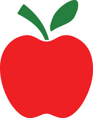 Apple clip art design on plain white transparent isolated background for card, shirt, hoodie, sweatshirt, apparel, card, tag, mug, icon, poster or badge