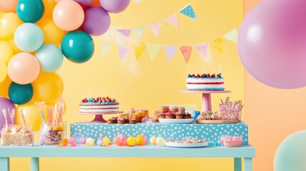 Birthday Party Table Setup