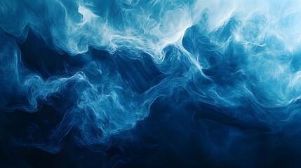Abstract Blue Swirling Cloudlike Formation