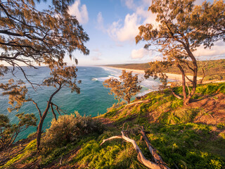 Fototapeta premium Morning Clifftop View Over Ocean