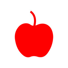 Apple clip art design on plain white transparent isolated background for card, shirt, hoodie, sweatshirt, apparel, card, tag, mug, icon, poster or badge