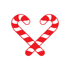 Candy Cane christmas clip art design on plain white transparent isolated background for card, shirt, hoodie, sweatshirt, apparel, card, tag, mug, icon, poster or badge