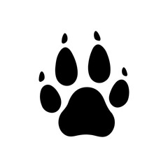 Dog paw print clip art design on plain white transparent isolated background for card, shirt, hoodie, sweatshirt, apparel, card, tag, mug, icon, poster or badge