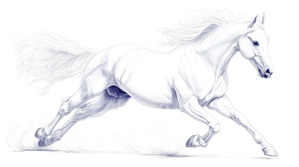 horse isolated on white