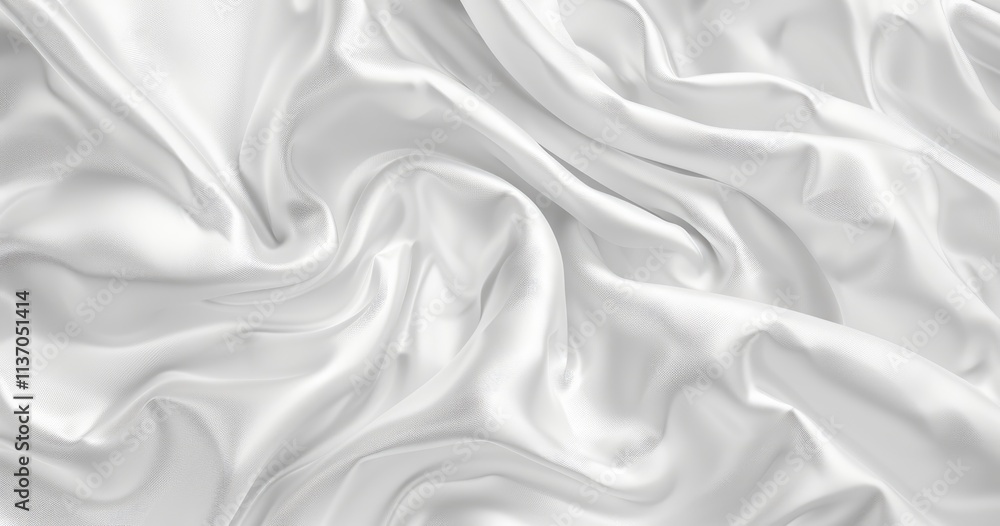 Aufkleber a smooth, flowing white fabric creating elegant textures and patterns.