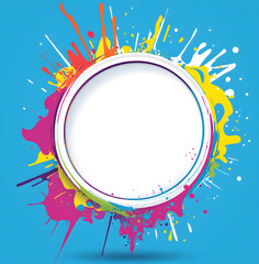 Colorful Abstract Fluid Background with Splash Design and Blank Space