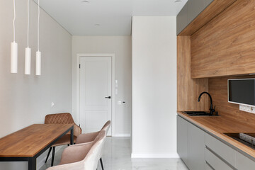 interior design. interior photography of an apartment for rent. One-room apartment with a simple and cozy design. High quality photo
