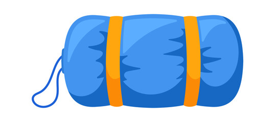 Outdoor sleeping bag vector illustration
