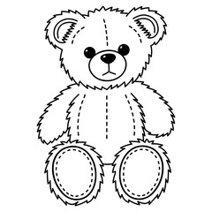 Adobe Illustration of a cute toy teddy bear