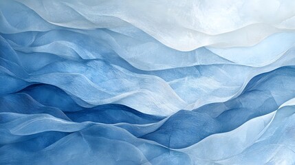 Obraz premium Abstract Blue Wavelike Landscape Artistic Rendering