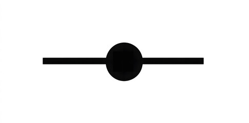 Minimalist Abstract Grunge Black Circle with Paint Splatter and Lines