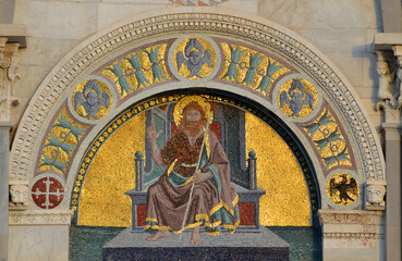 Mosaic on Santa Maria Assunta cathedral m Pisa, Italy