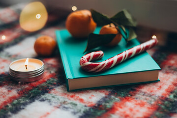 Cozy Christmas setup with festive elements