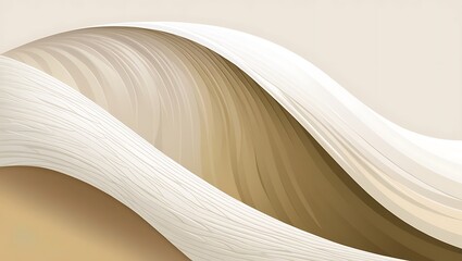 Abstract Beige and White Wave Design