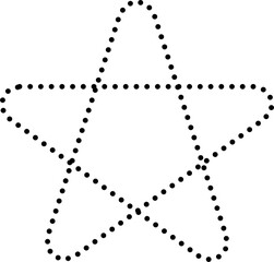 Star dot line shapes. Design elements
