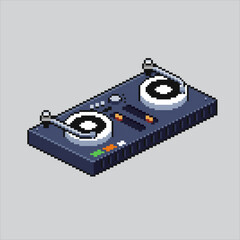 Pixel art illustration DJ Mixer. Pixelated Turntables Controller. DJ Mixer Turntables Controller icon pixelated for the pixel art game and icon for website and video game. old school retro.