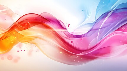 Abstract Colorful Waves Flowing Design