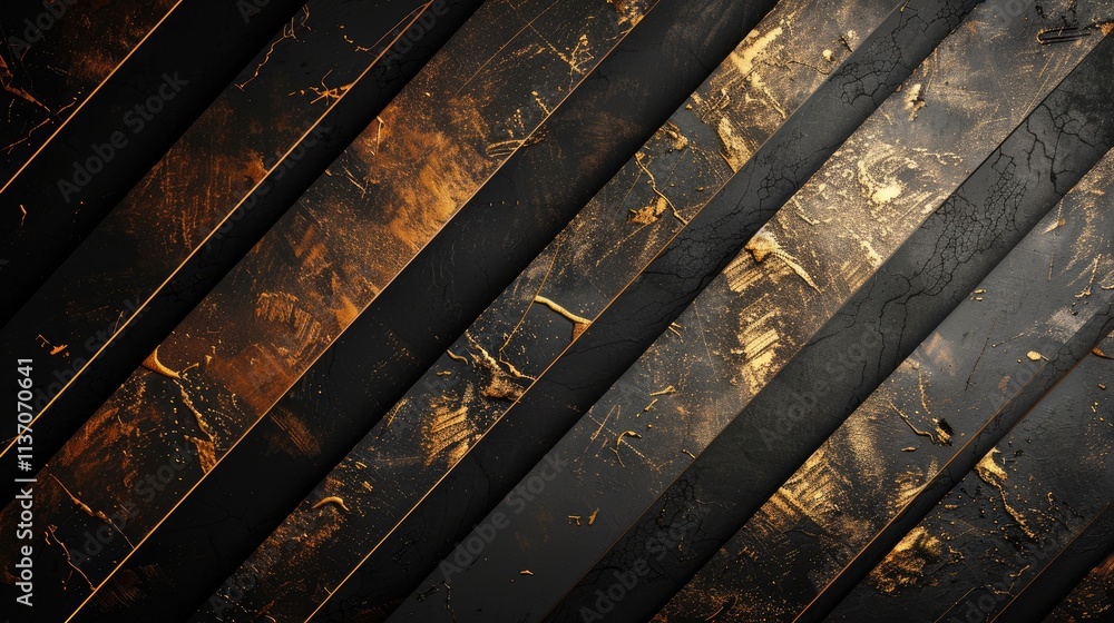 Poster abstract textured background with dark and gold diagonal lines.
